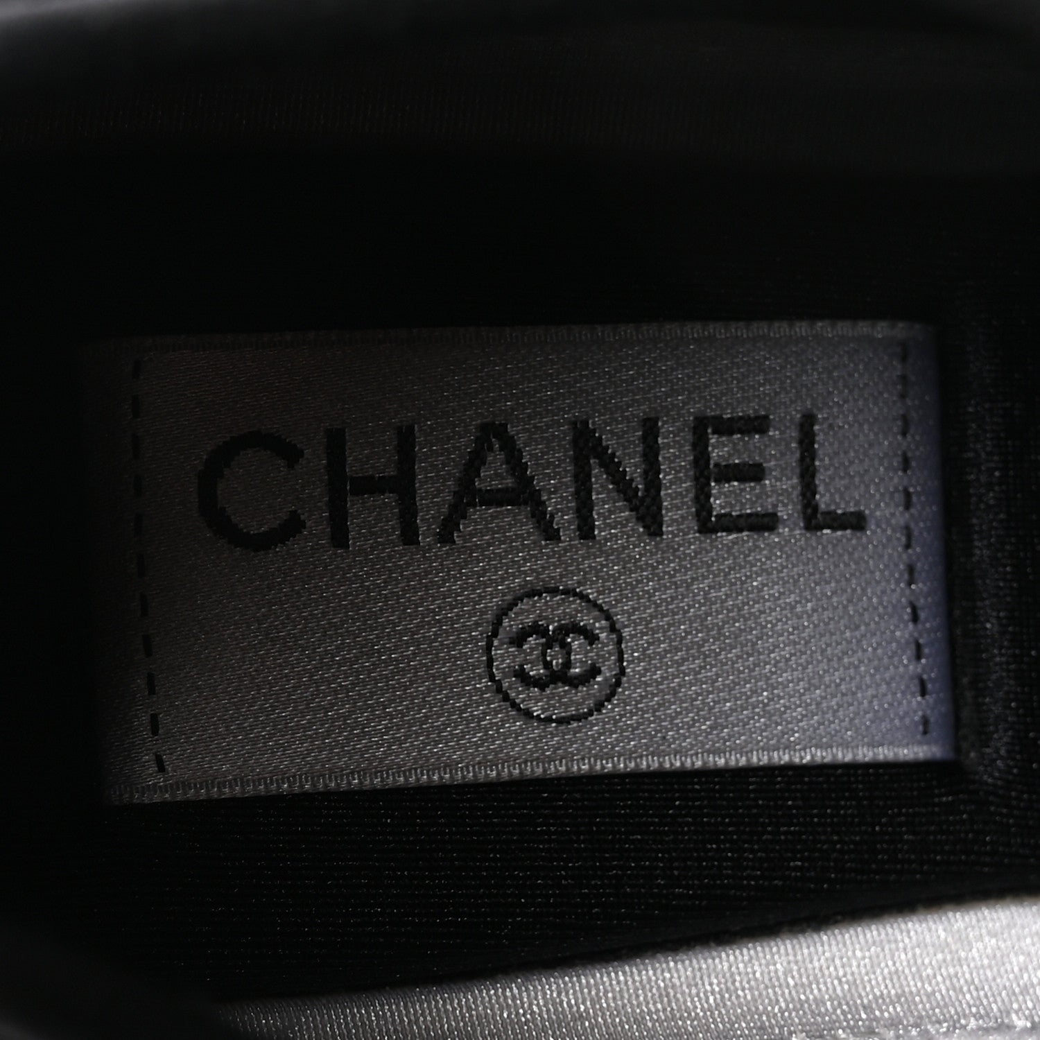 Chanel Velvet Calfskin Mixed Fibers CC Sneakers 36.5 Black 8 of 10