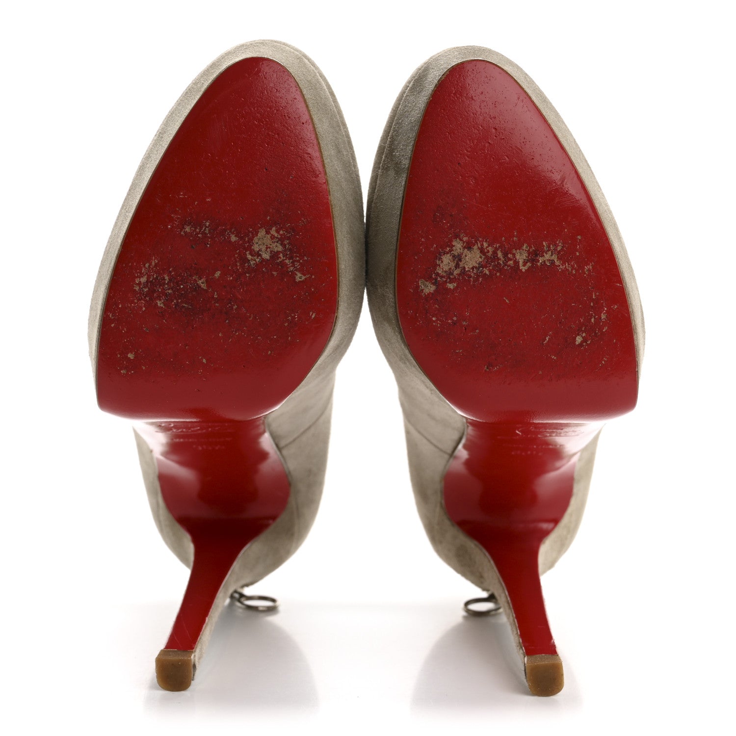 Christian Louboutin Suede Bianca Back Zip 140 Pumps 36.5 Grey 6 of 11