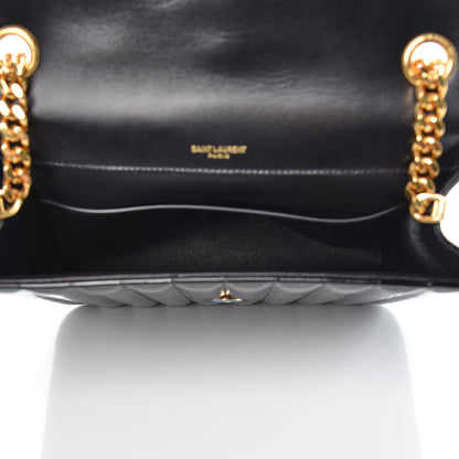 Saint Laurent Patent Matelasse Monogram Large Vicky Chain Bag Black 5 of 8