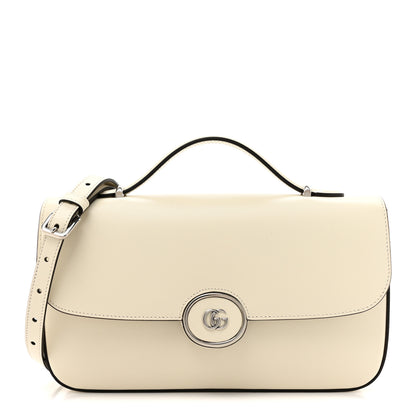 Gucci Senna Calfskin Petite GG Top Handle Shoulder Bag Mystic White 1 of 10
