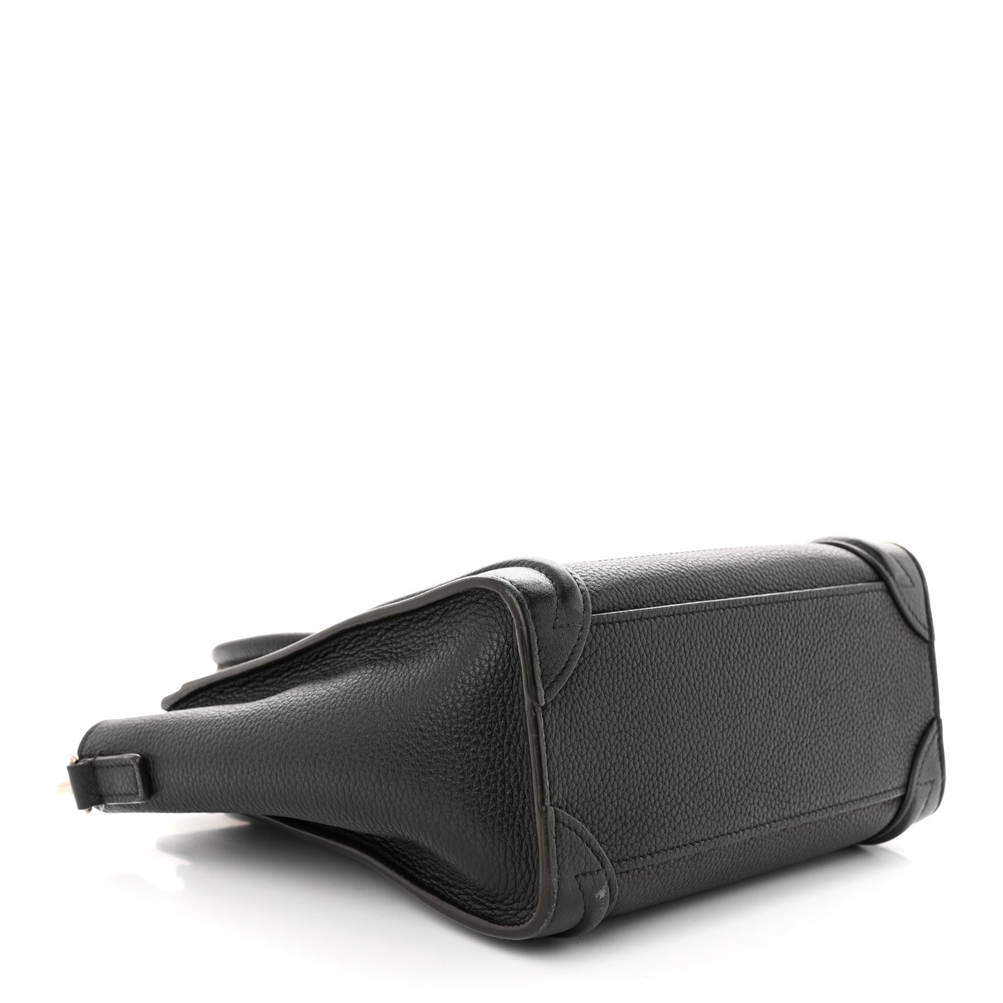 Drummed Calfskin Nano Luggage Black
