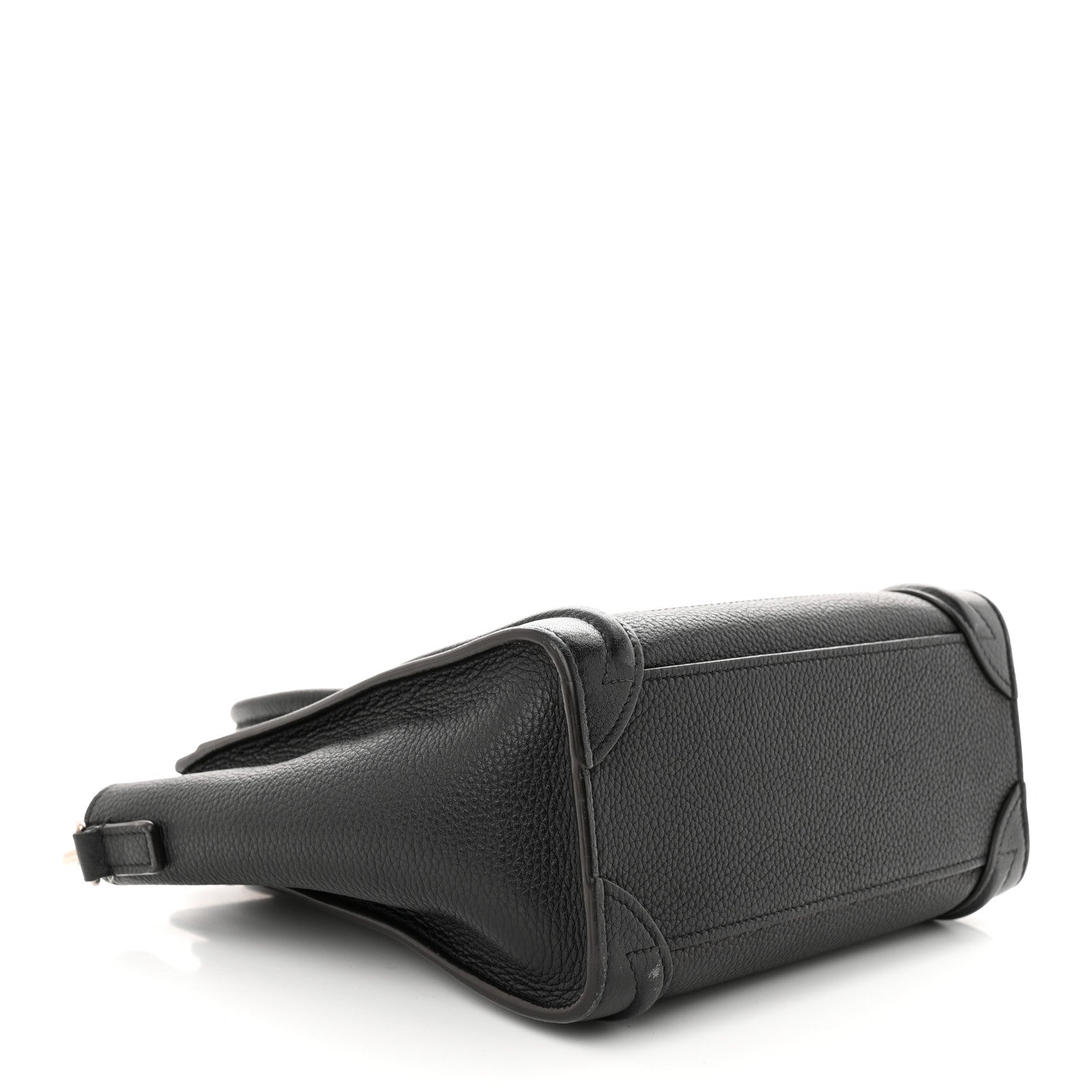 Celine Drummed Calfskin Nano Luggage Black 4 of 14