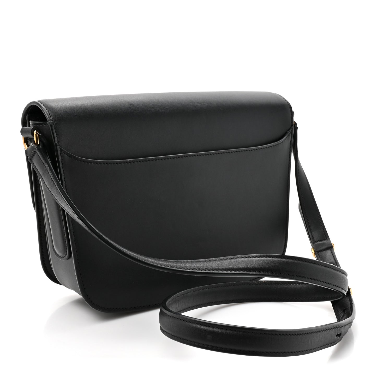 Calfskin Gancini Shoulder Bag Black