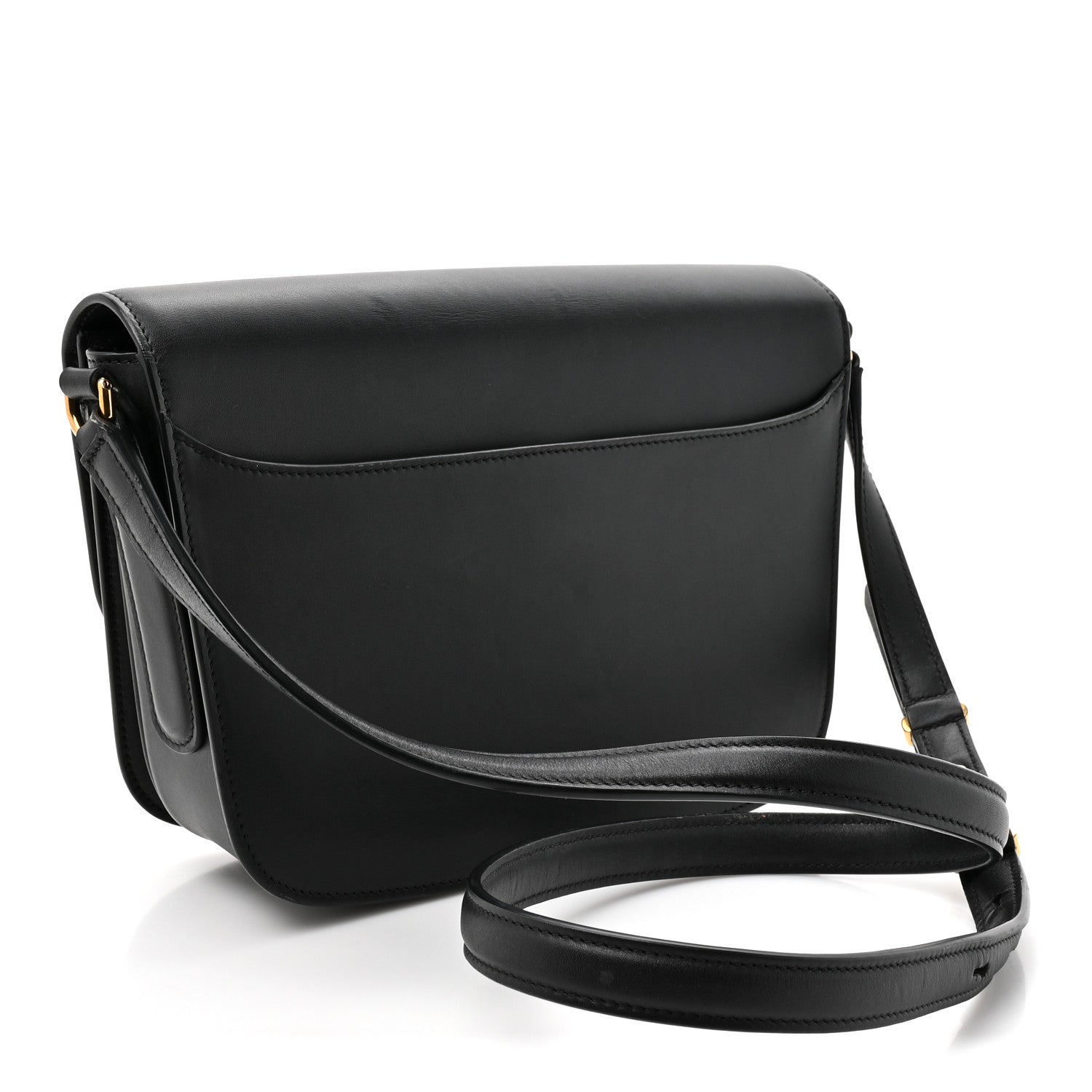 Salvatore Ferragamo Calfskin Gancini Shoulder Bag Black 3 of 15