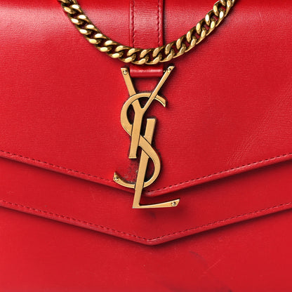 Saint Laurent Smooth Calfskin Monogram Sulpice Chain Wallet Red 6 of 16