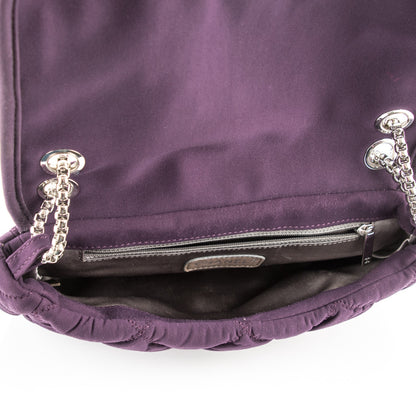 Chanel Nylon Bubble Quilt Medium Flap Purple 5 of 7