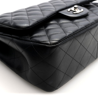 Chanel Lambskin Quilted Jumbo Double Flap Black 9 of 10
