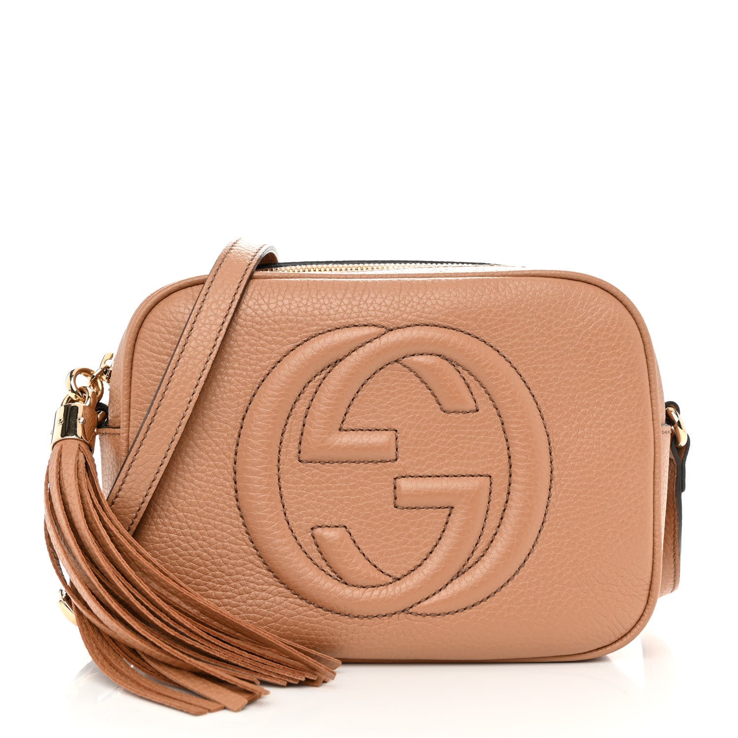 Gucci Pebbled Calfskin Small Soho Disco Bag Camelia 1 of 10