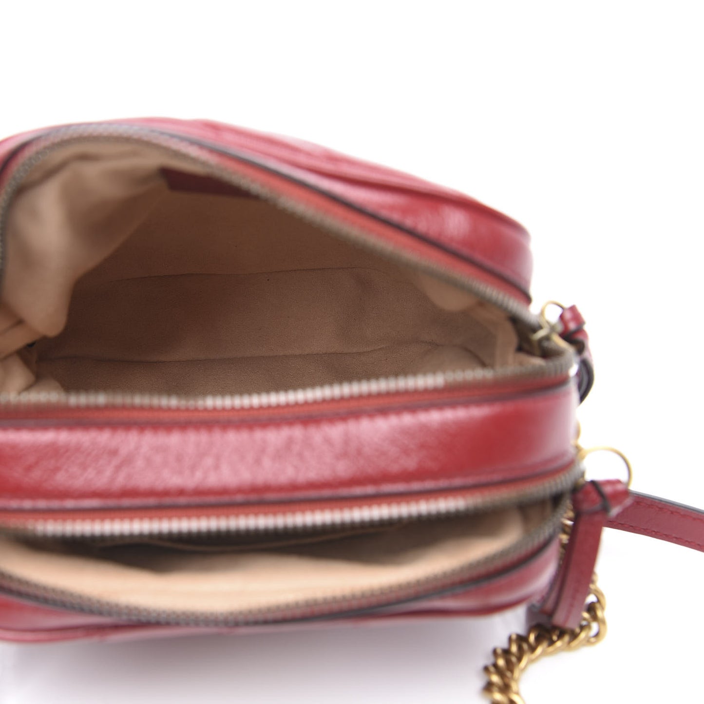 Azalea Calfskin Matelasse Diagonal Tall GG Marmont Crossbody Bag Romantic Cerise