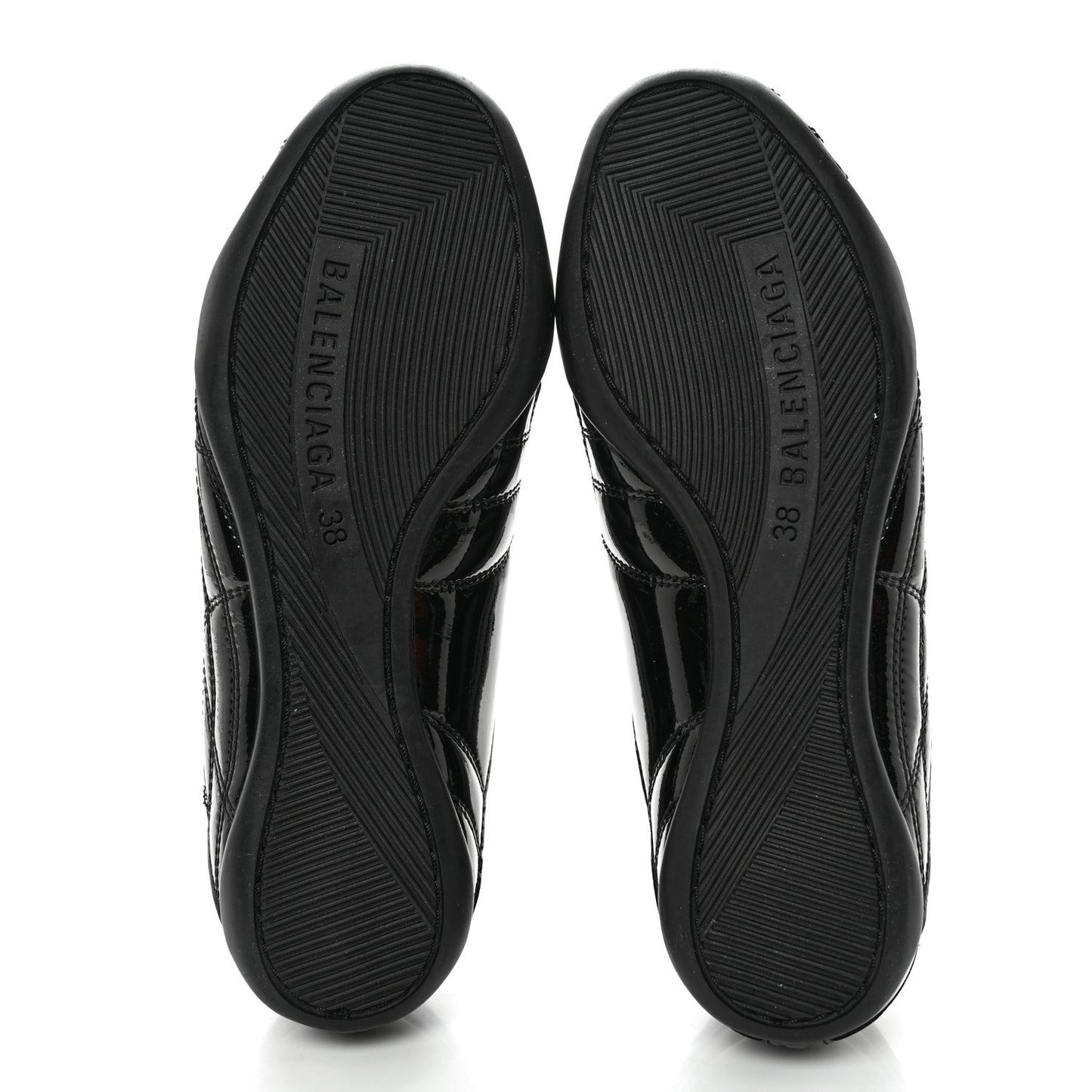 Patent Polyurethane Womens Zen Sneakers 38 Black