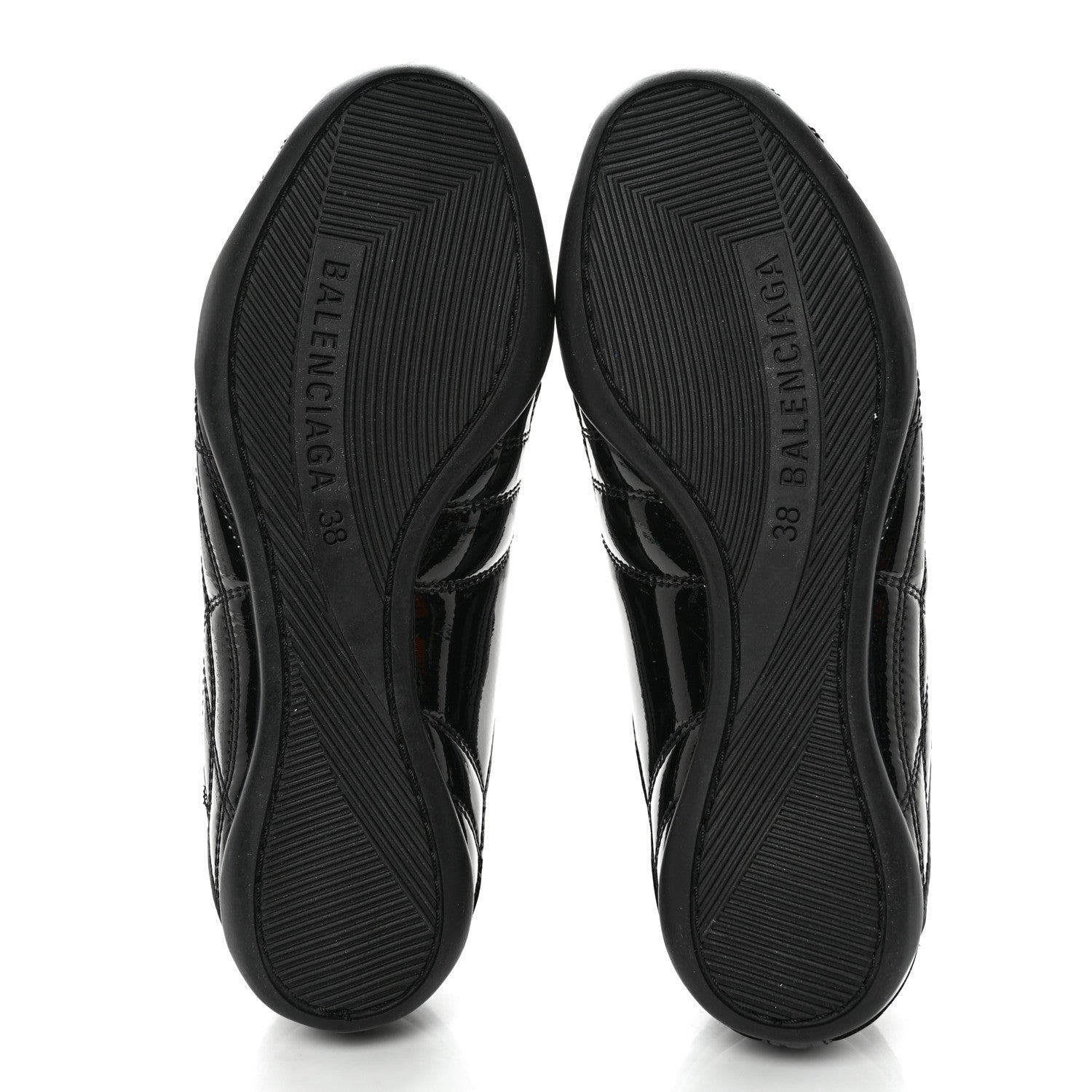 Balenciaga Patent Polyurethane Womens Zen Sneakers 38 Black 5 of 8
