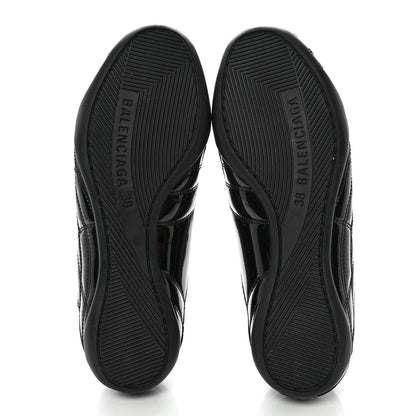 Balenciaga Patent Polyurethane Womens Zen Sneakers 38 Black 5 of 8