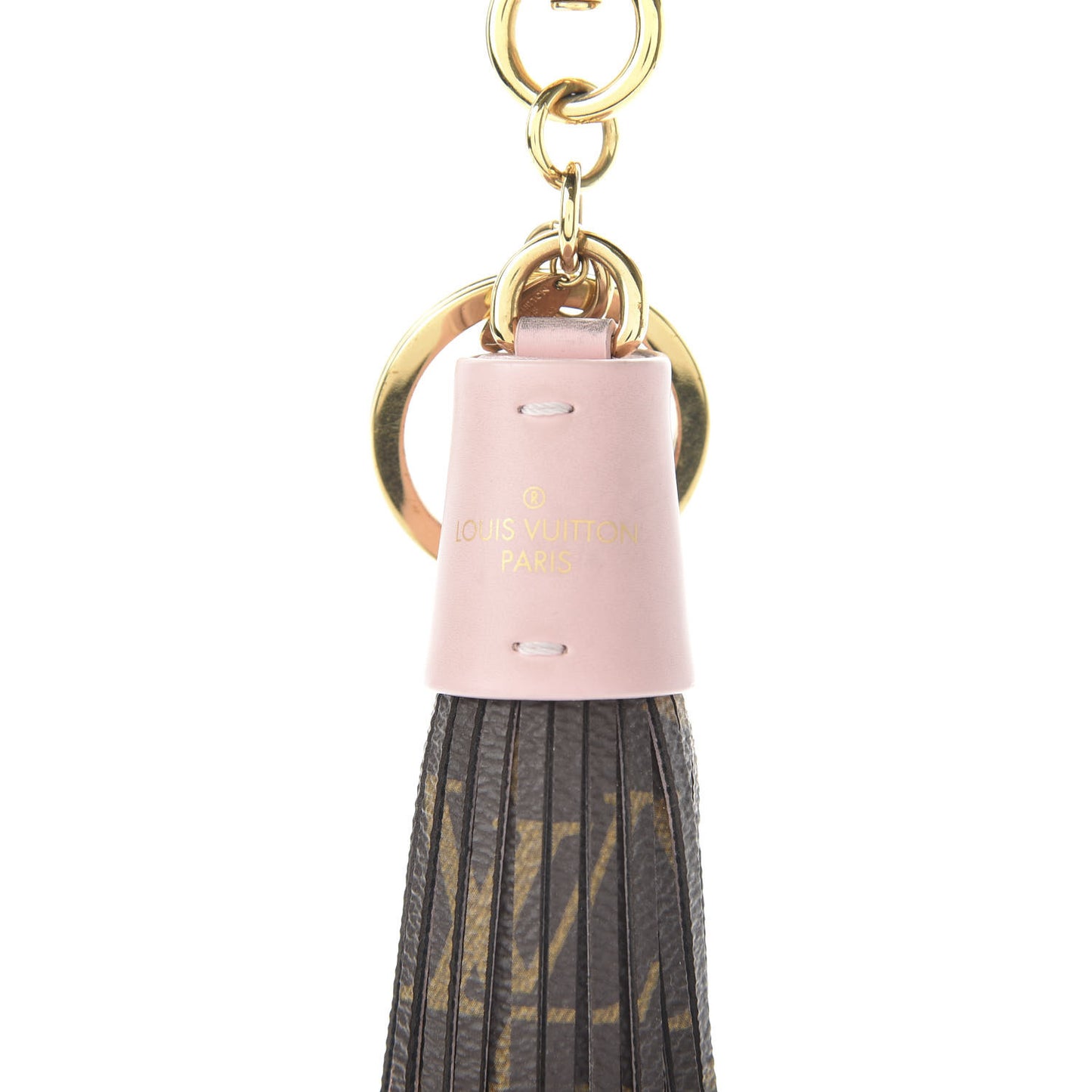 Monogram Tassel Bag Charm Pink