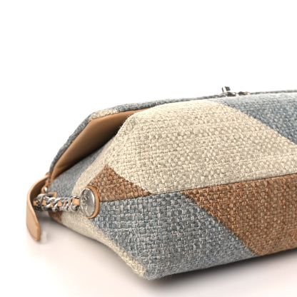 Chanel Canvas Woven Braided With Style Flap Multicolor 8 of 9