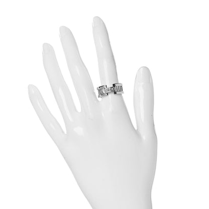 Tiffany 18K White Gold Diamond Open Atlas Ring 54 7 2 of 4