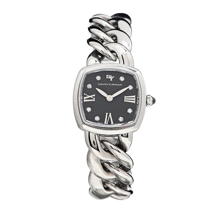 David Yurman Stainless Steel Diamond 23mm Albion Quartz Watch Black 1 of 5