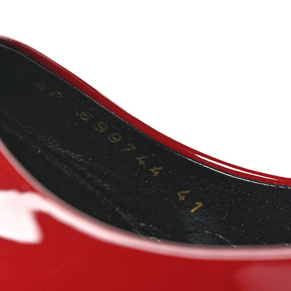 Saint Laurent Patent Calfskin Zoe 105 Slingback Pump 41 Red 6 of 8