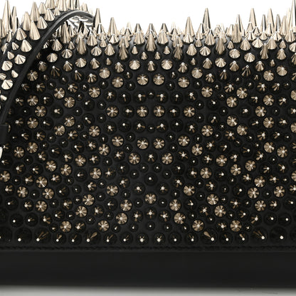 Christian Louboutin Calfskin Spikes Paloma Clutch Black 8 of 11