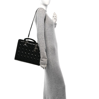 Christian Dior Patent Cannage Large Lady Dior Black 2 of 11