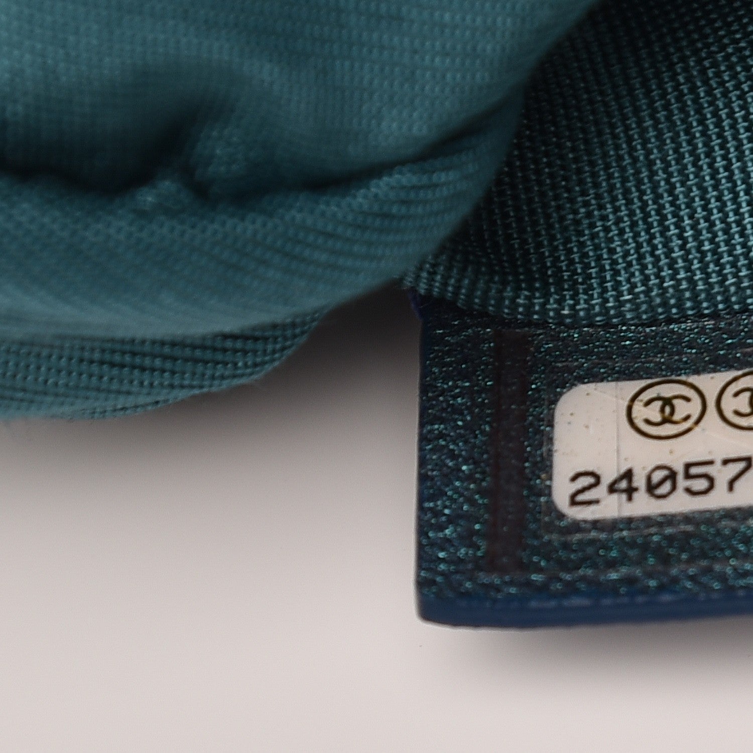 Chanel Iridescent Lambskin Quilted Medium Cosmetic Case Turquoise 7 of 7