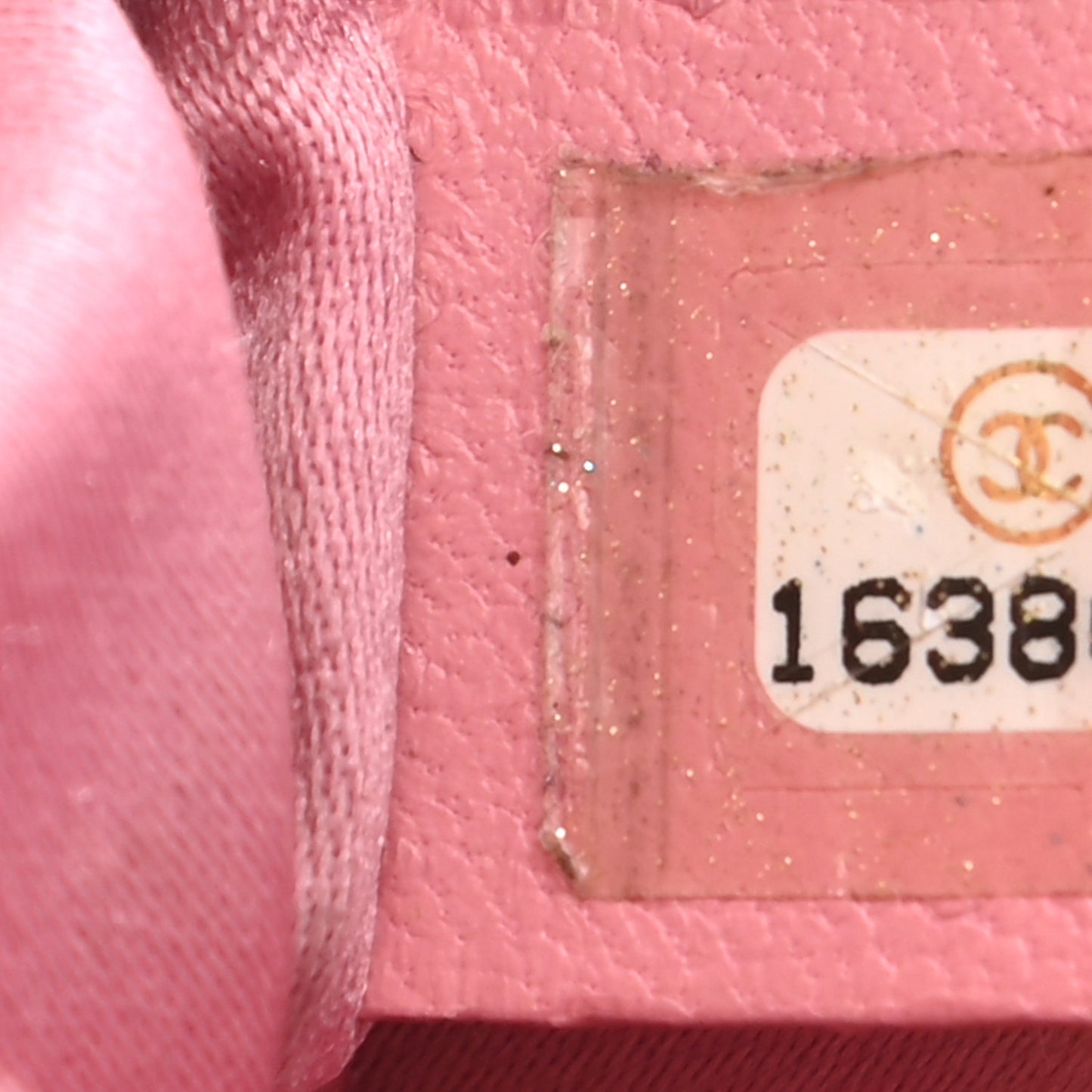 Lambskin Camellia Embossed Key Holder Case Pink