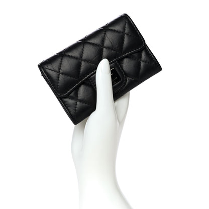 Chanel Aged Calfskin Quilted Reissue Flap Card Holder So Black 2 of 12