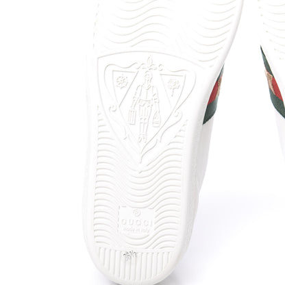 Gucci Calfskin Ayers Web Pineapple Ladybug Embroidered Womens Ace Sneakers 36.5 White 7 of 13
