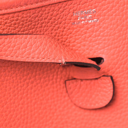 Hermes Taurillon Clemence Evelyne III PM Rouge Pivoine 12 of 13
