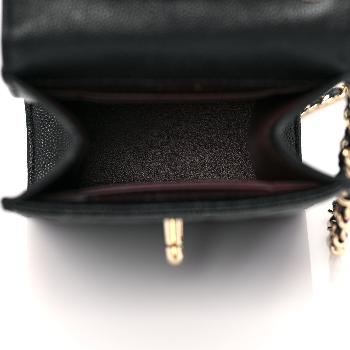 Caviar Quilted Classic Phone Holder Black