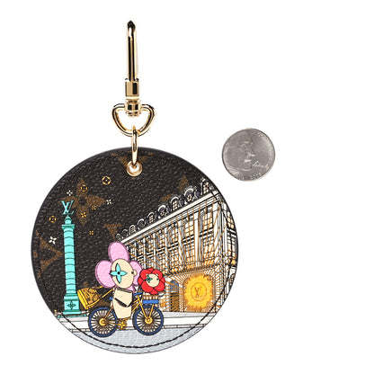 Louis Vuitton Monogram 2022 Christmas Animation Paris Bag Charm Key Ring Pink 2 of 10