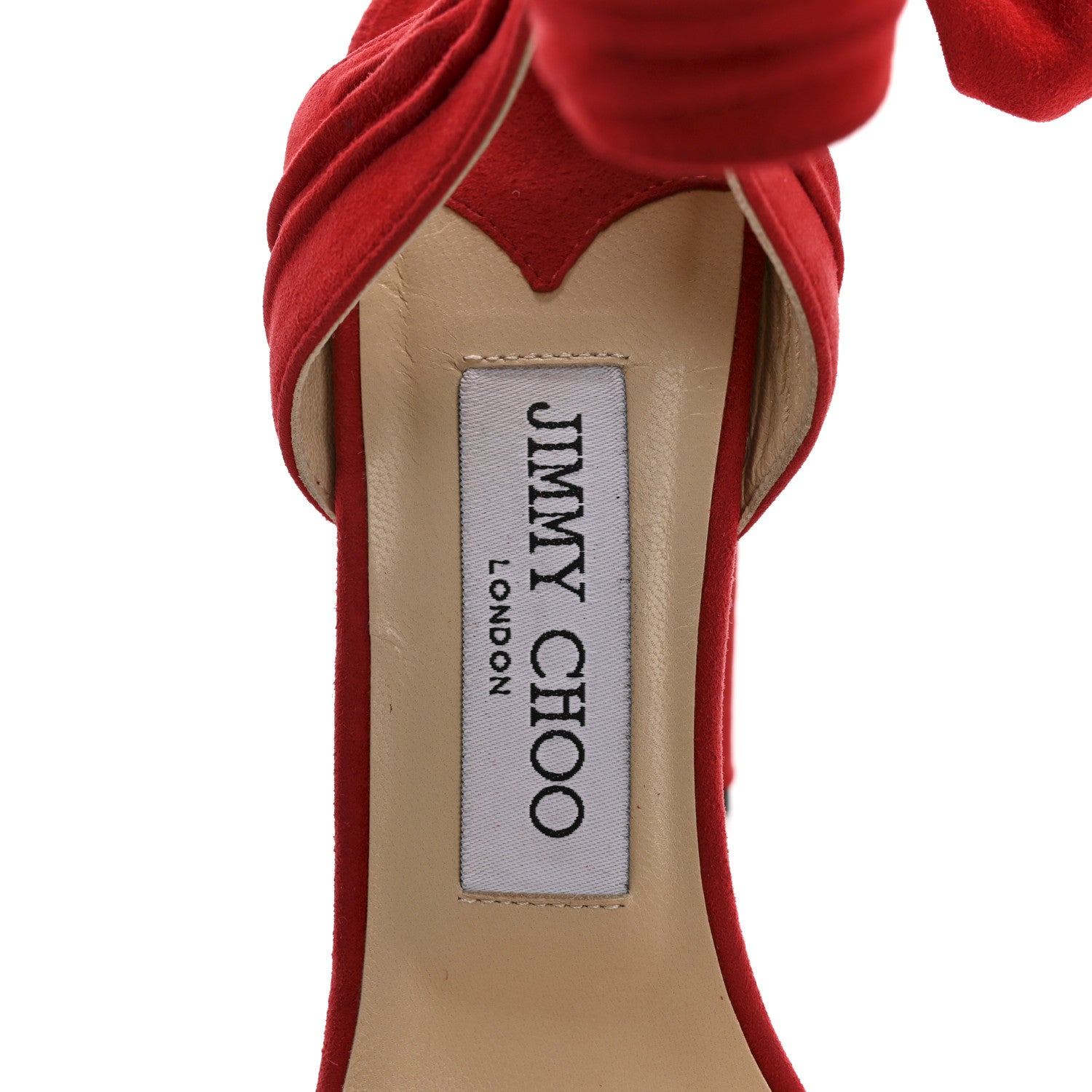 Jimmy Choo Soft Suede Kaytrin 120 Platform Sandals 36.5 Red 7 of 9