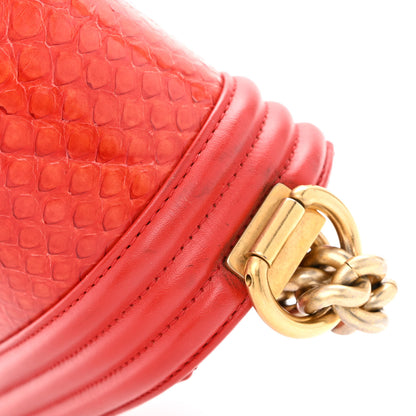 Chanel Snakeskin Medium Boy Flap Red 13 of 14
