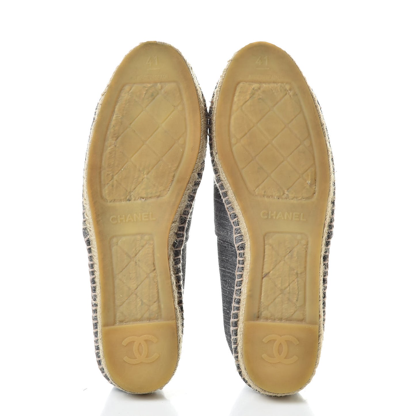 Striated Suede Espadrilles 41 Dark Grey