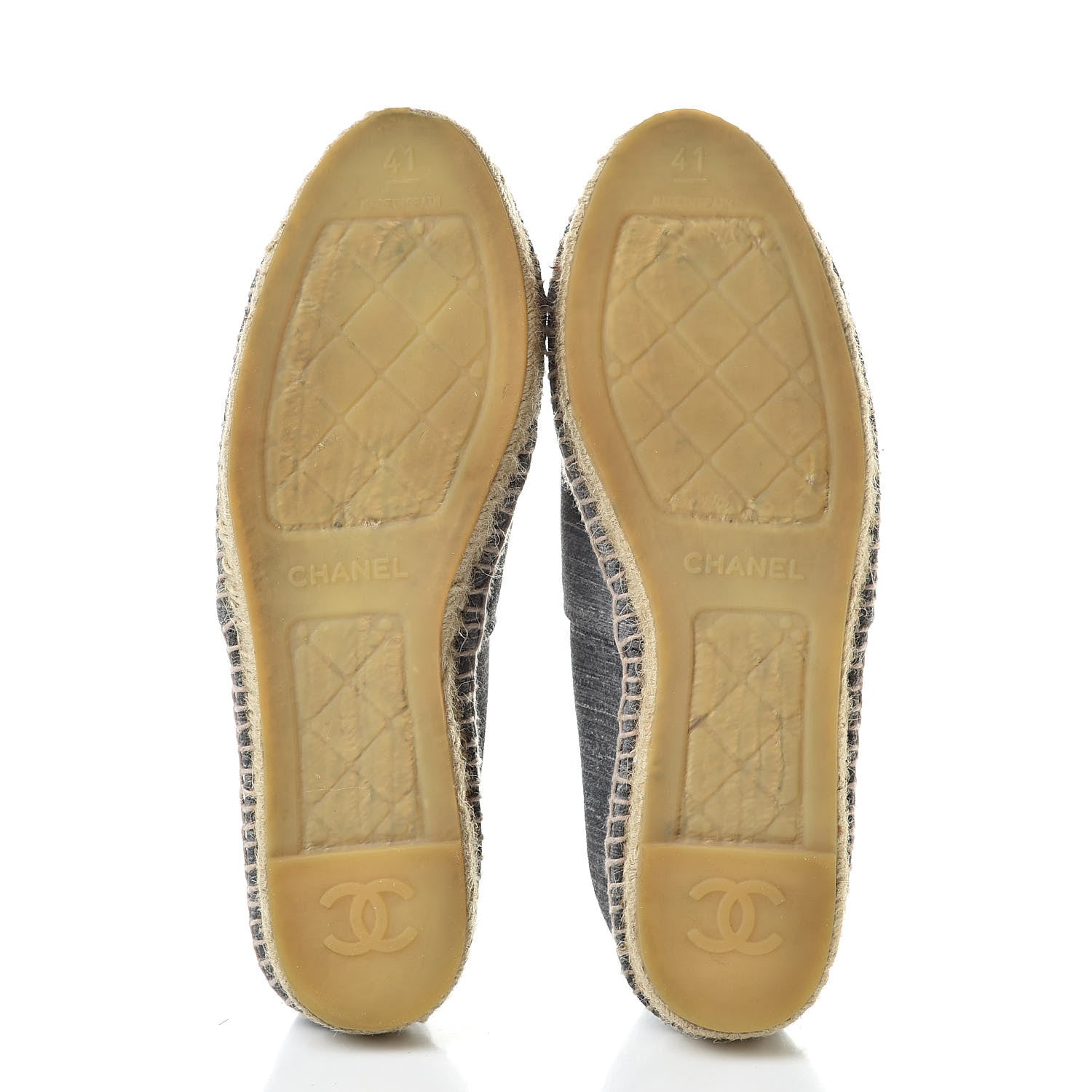 Chanel Striated Suede Espadrilles 41 Dark Grey 7 of 14