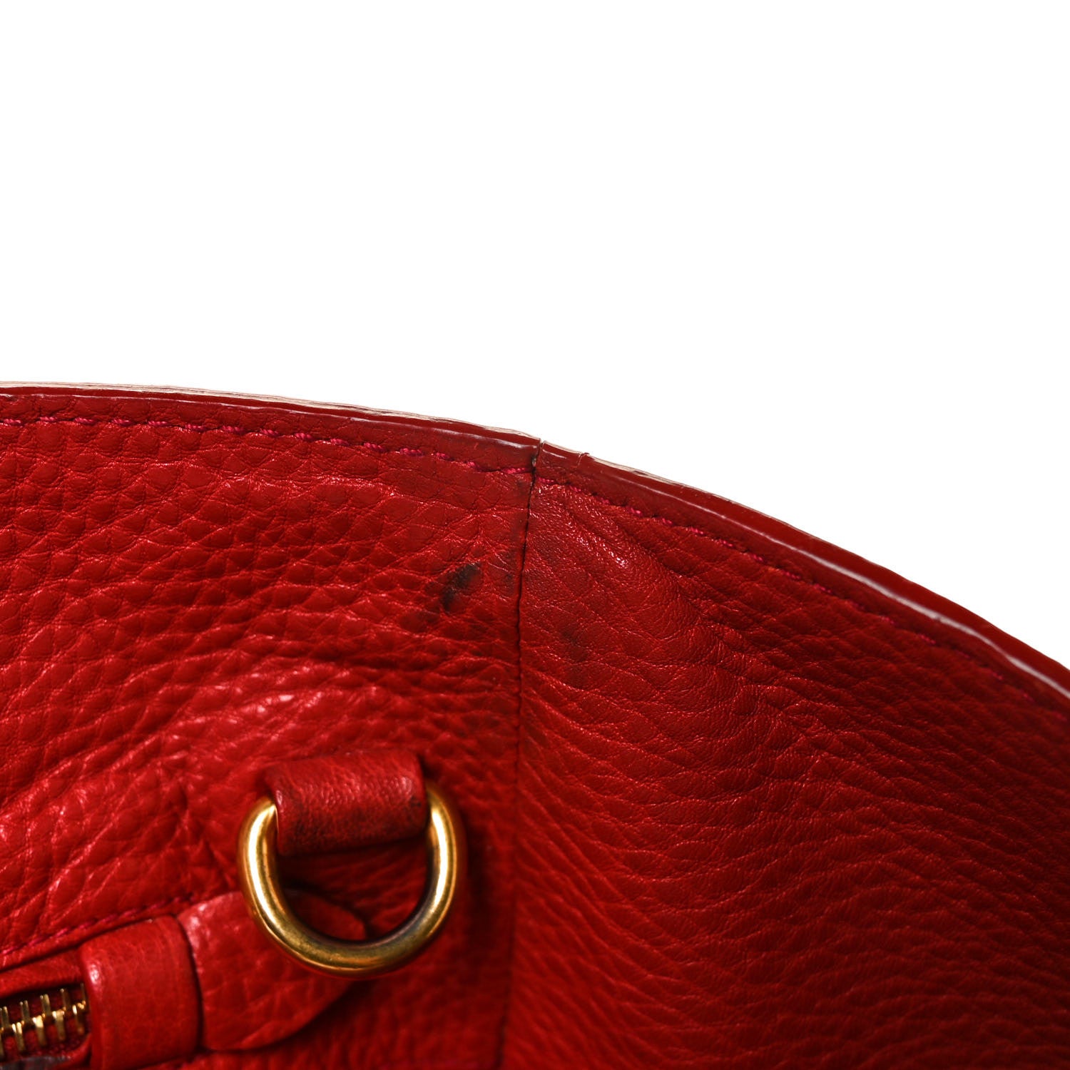 Prada Vitello Daino Tote Rosso 10 of 11