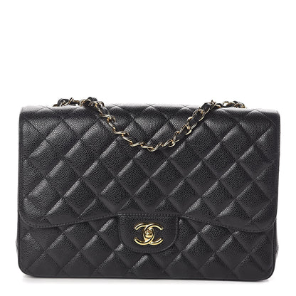 Chanel Caviar Quilted Jumbo Single Flap Black 1 of 12