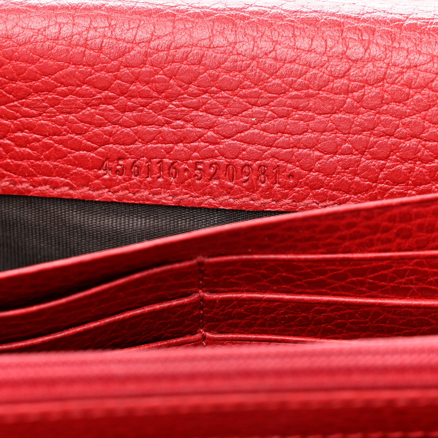 Gucci Dollar Calfskin GG Marmont Continental Wallet Hibiscus Red 6 of 6