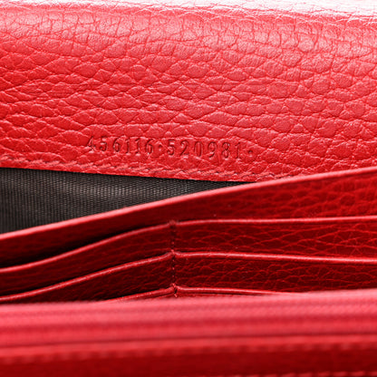 Gucci Dollar Calfskin GG Marmont Continental Wallet Hibiscus Red 6 of 6