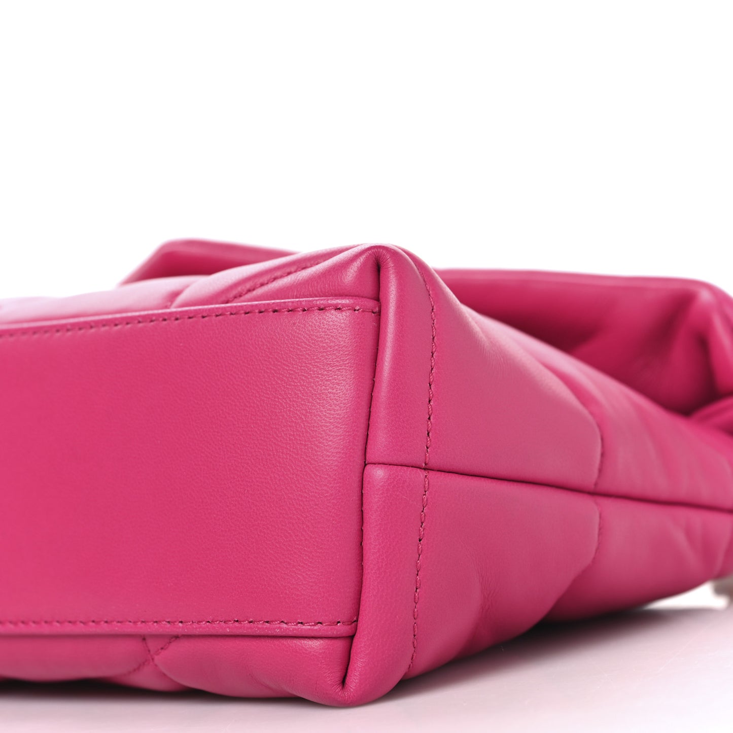Lambskin Quilted Toy Loulou Puffer Monogram Chain Satchel Bubblegum