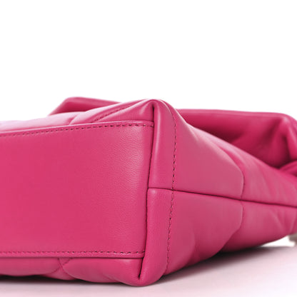 Saint Laurent Lambskin Quilted Toy Loulou Puffer Monogram Chain Satchel Bubblegum 10 of 11