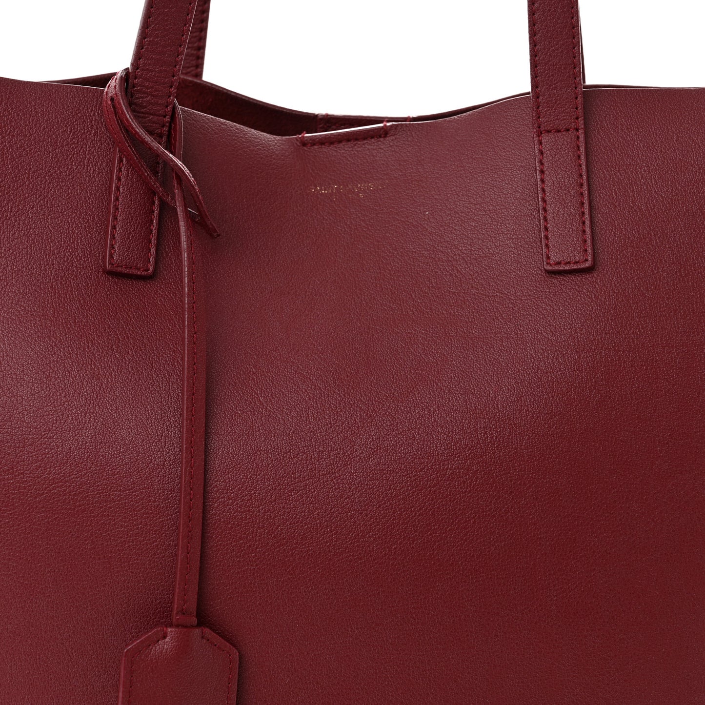 Calfskin Large Shopping Tote Opyum Red