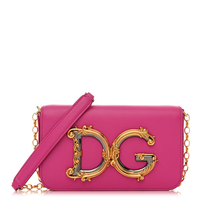 Dolce & Gabbana Nappa DG Girls Shoulder Bag Pink 1 of 9
