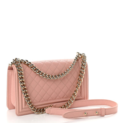 Chanel Caviar Quilted Medium Boy Flap Pink 2 of 8