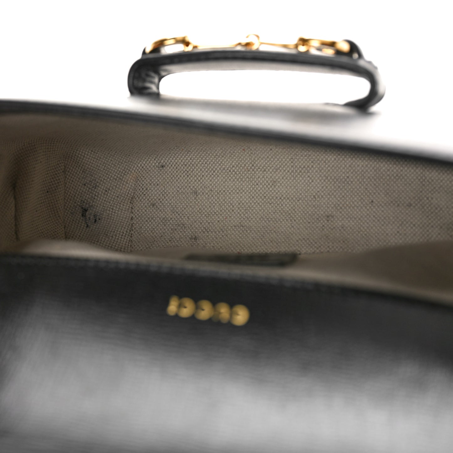Azalea Calfskin Web Mini Horsebit 1955 Shoulder Bag Black