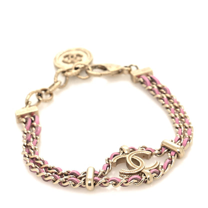 Chanel Metal Lambskin CC Chain Link Bracelet Pink 1 of 5