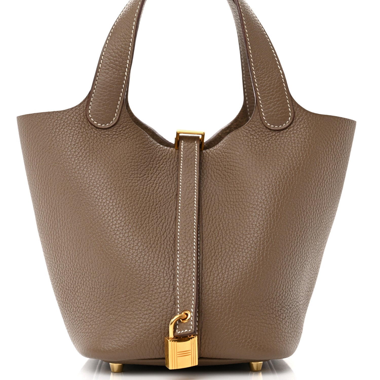 Hermes Taurillon Clemence Picotin Lock 18 PM Etoupe 8 of 12