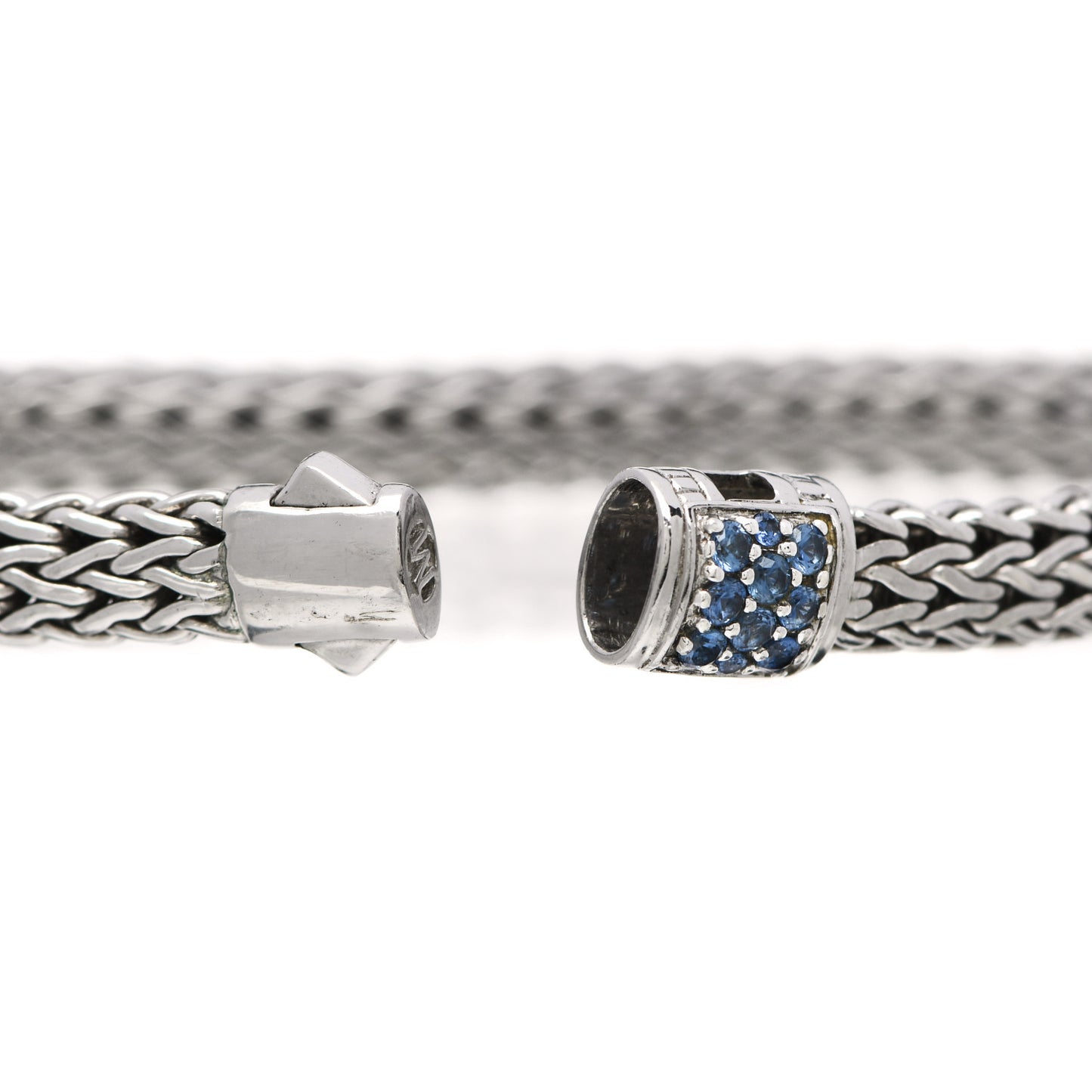 Sterling Silver Blue Sapphire 6.5mm Classic Chain Bracelet
