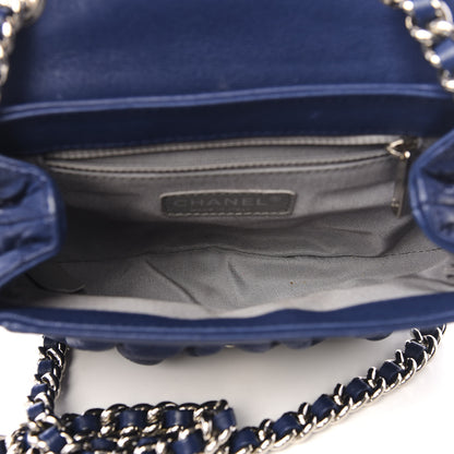 Chanel Washed Lambskin Quilted Mini Chain Around Messenger Blue 4 of 8