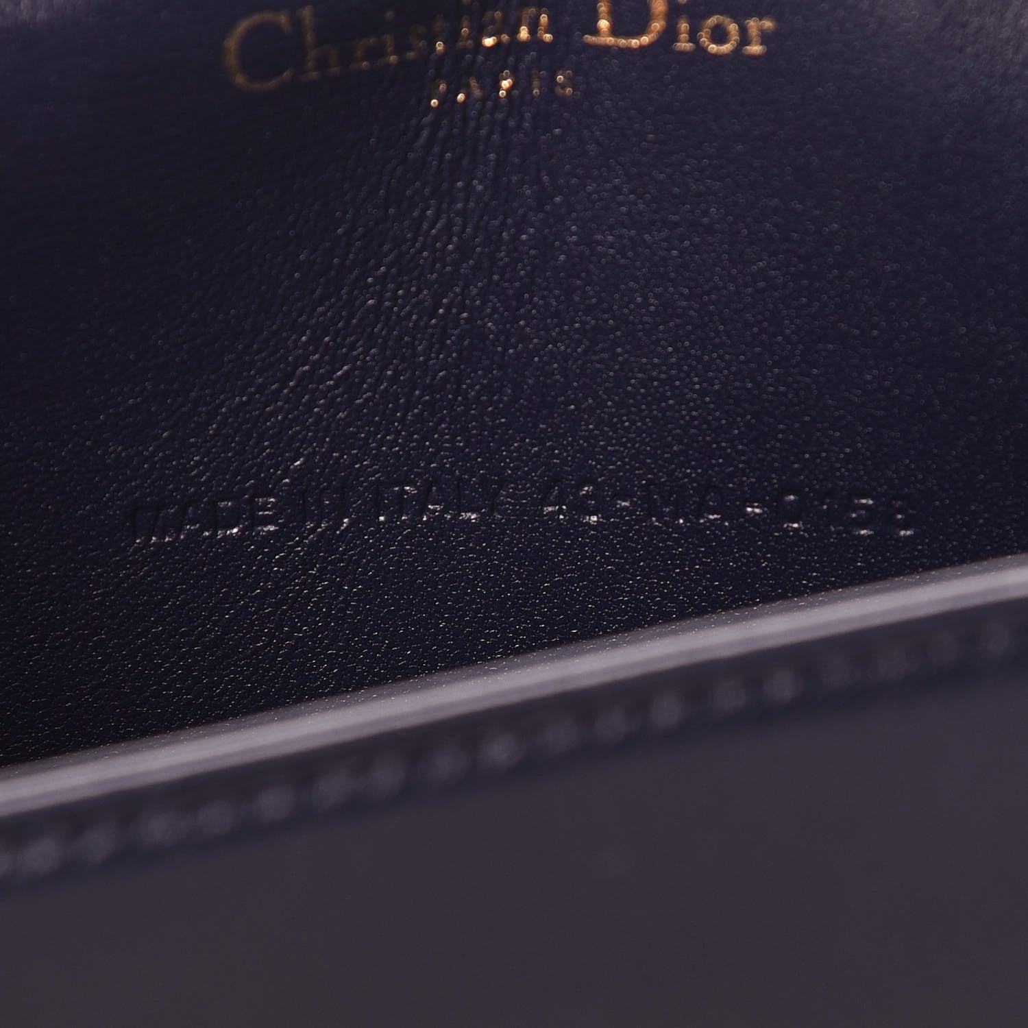Christian Dior Lambskin Cannage Lady Dior Clutch Navy Blue 7 of 9
