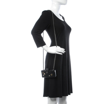 Chanel Aged Calfskin Lucky Charms 2.55 Reissue Mini Clutch With Chain Black 2 of 10